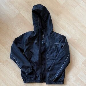 Kid’s size 8Y Volcom Charcoal Hooded Windbreaker
